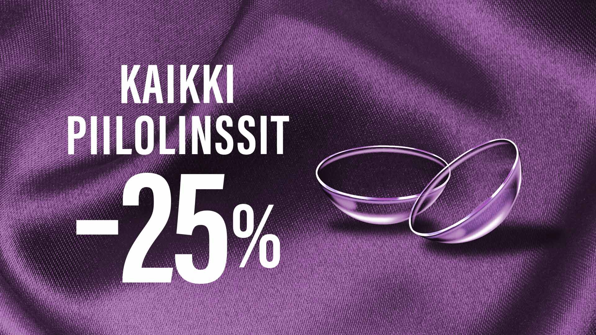 Violettien viikkojen tarjous: Piilolinssit -25 %